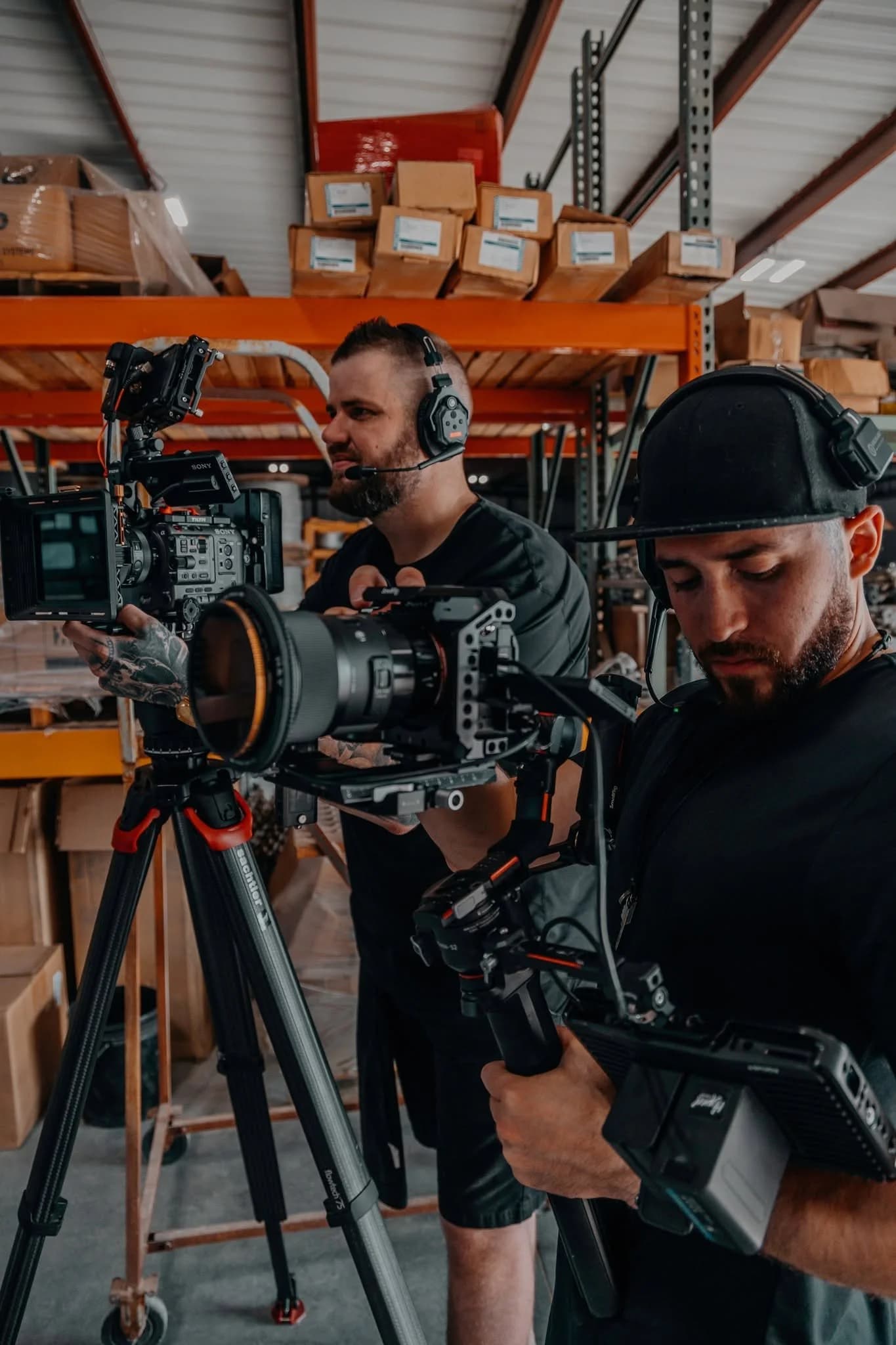 On set during a Hyped Visuals video production in Oklahoma City